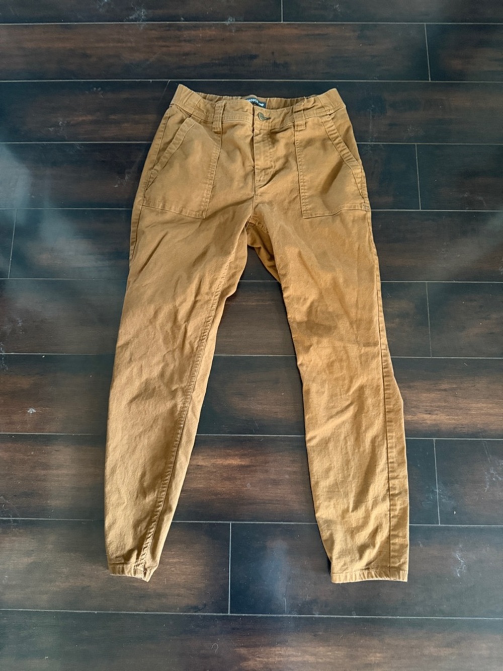 Toad & Co Earthworks Slim Leg Organic Cotton Tan Pant